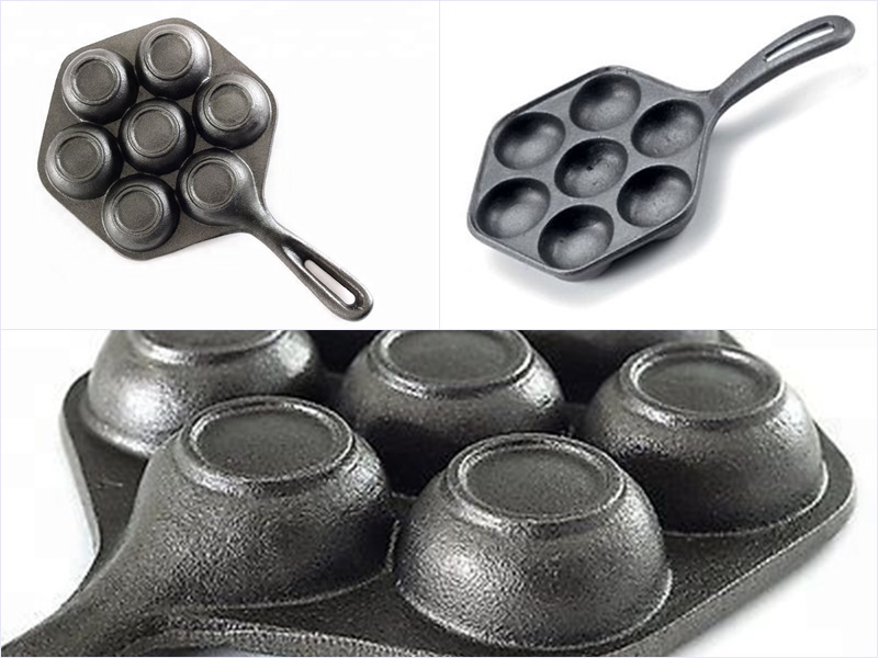 Madeleine Baking Tray Cookie Pan Muffin Pan Biscuits 7 Hole Cast Iron Pancake Pan