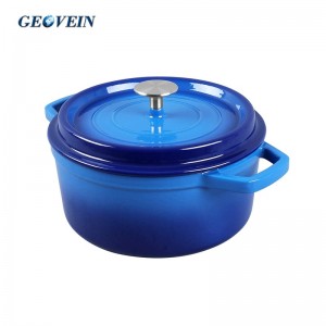 5 Quart Blue Enameled Cast Iron dutch oven