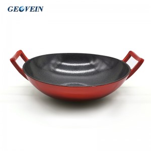 Cast Iron Wok with enamel coating