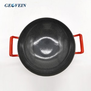 Cast Iron Wok with enamel coating