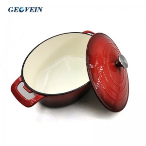 6.1 Quart Red Enameled Cast Iron Casserole