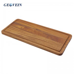 Custom Rectangular Natural Shabili Wooden Tableware Steak Tray For All Kinds Of Food