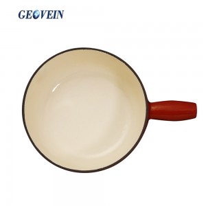 Cast iron Enamel  Cheese Fondue Pot