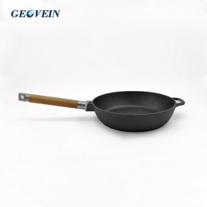 9.4 Inch Cast Iron Skillet with Removable Wooden Handle