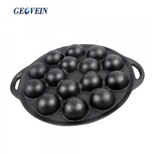 Bakeware Takoyaki Pan 15 Holes Cast Iron Muffin Pan