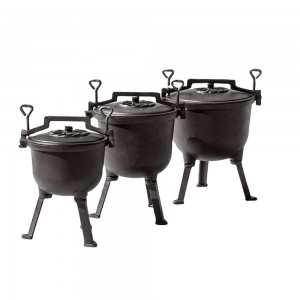 Three Legs Cast Iron Meat Pot For Poland