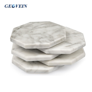 Octagonal marble coasters