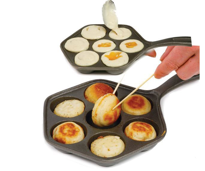 Madeleine Baking Tray Cookie Pan Muffin Pan Biscuits 7 Hole Cast Iron Pancake Pan
