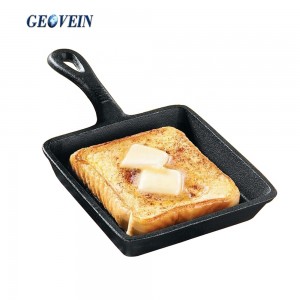 Square Mini Cast Iron Pan Japanese  Tamagoyaki Frying Pan