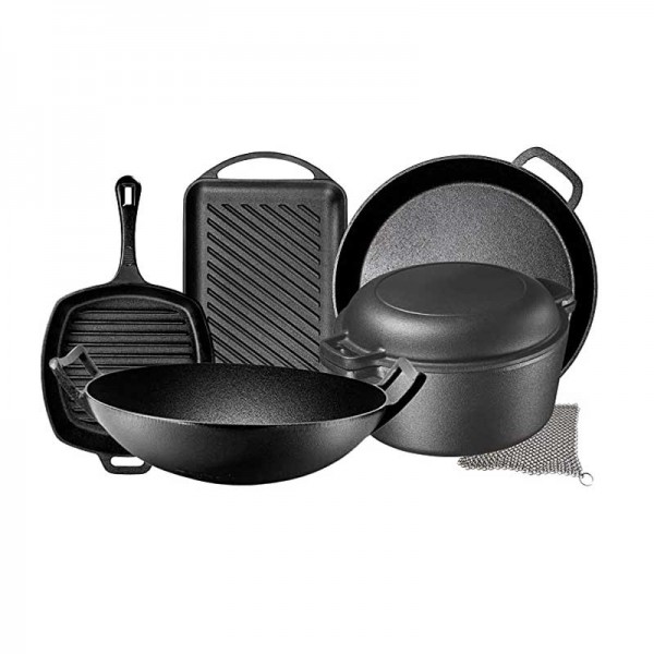 Carolina Cooker® 7-Piece Cast Iron Camp Cookware Set