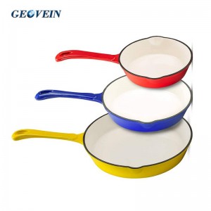 Nonstick Cast Iron Enamel Frying Pan Set Of 3