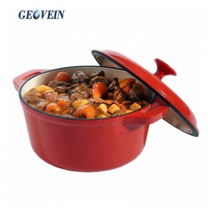 Red Enameled Cast Iron 3 Piece Basic Cookware Set