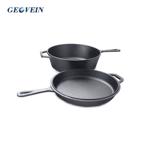 Cast Iron Combo Cooker 2PCS Set