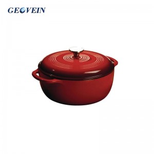 Classic Colorful enameled cast iron round dutch oven Casserole Pot With Loop Handles