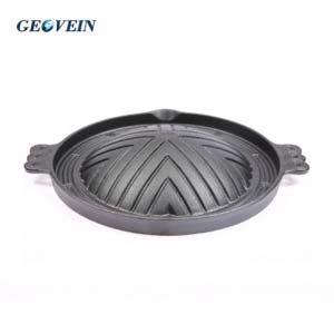 Round Cast Iron Camping BBQ Malaysia Griddle Plate