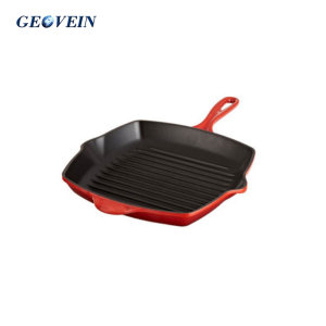 Cast Iron square grill pan with Handle