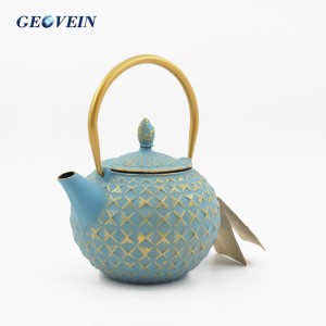 Wholesale 850ml Colorful Coffee Pot Chinese Traditional Cast Iron Teapot