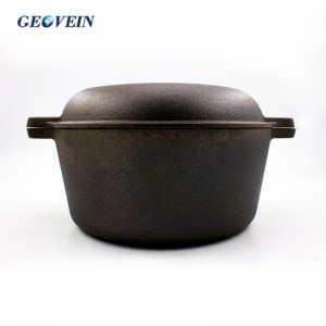 Smooth Cast Iron Double Dutch Oven