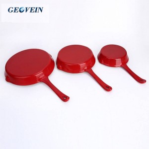 Nonstick Cast Iron Enamel Frying Pan Set Of 3