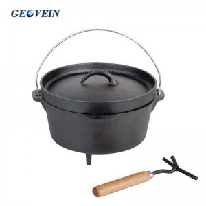 Amazon Camping Cast iron Large Dutch Oven and Tripod Set