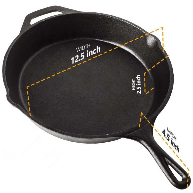 cast-iron skillet Size