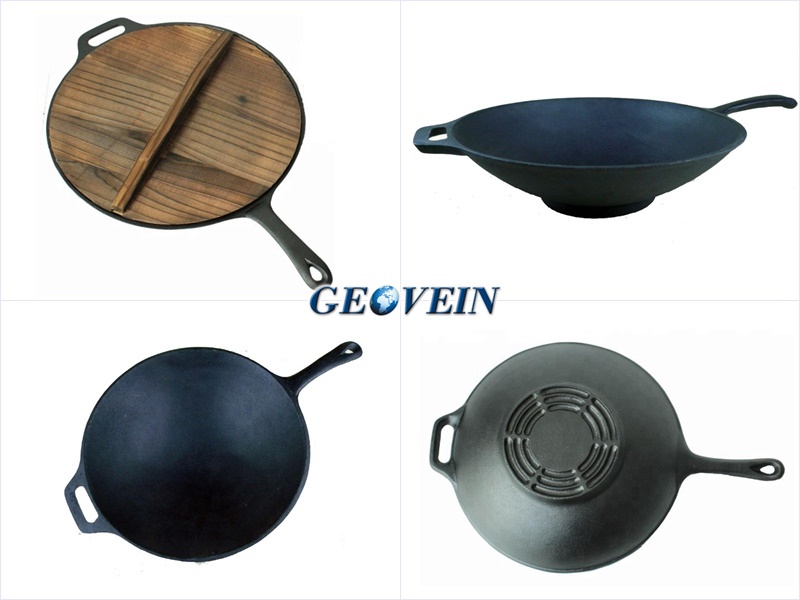 Flat Bottom Cast Iron Wok